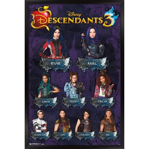 Trends International Disney Descendants 3 Grid Framed Wall Poster Prints Target