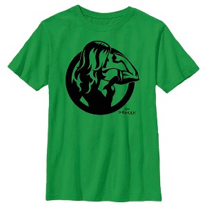 Boy's She-Hulk: Attorney at Law Flex Icon Outline T-Shirt - 1 of 4