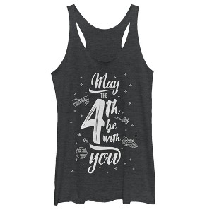 Women's Star Wars May the Fourth Starry Icons Racerback Tank Top - 1 of 3