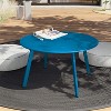 DOMETOUR 27.5 Inch Round Coffee Table Patio Side Table, Weather Resistant Outdoor Large Side Table - 3 of 4