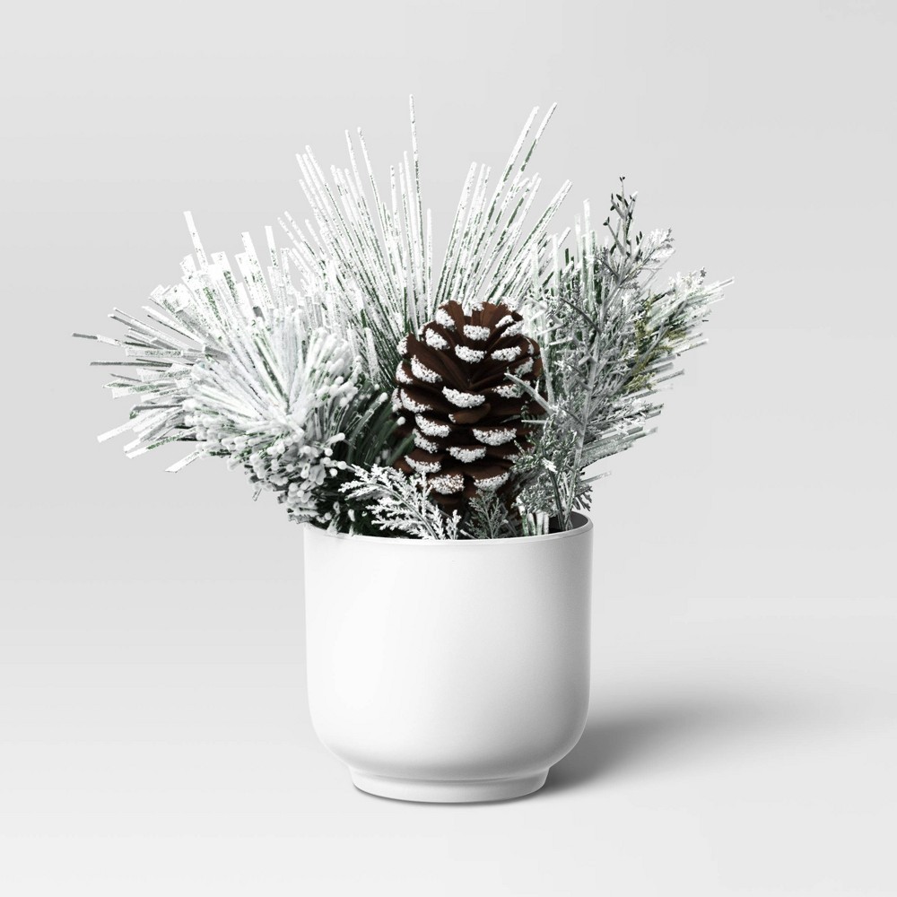 Photos - Other Decoration Heavy Flocked Mini Arrangement Artificial Plants - Room Essentials™