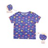 Ola! Otter Oversize Tee - Fuzzy Fishes-Blue | Soft Everyday Playwear Shirt for Kids - 3 of 4