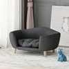Lyngins Mid-Century Modern Dog Sofa Bed with Birch Legs and Plush Cushion, Elevated Dog Bed Frame for Small Dog (11–25 lbs), Pet Couch Bed - 3 of 4