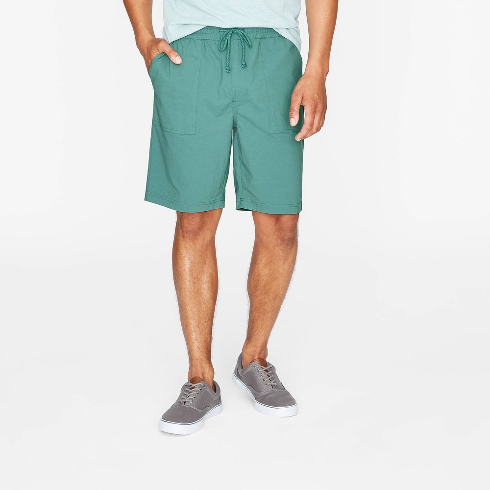 Men's 9" Utility Woven Pull-On Shorts - Goodfellow & Co Teal S, Blue