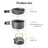 2-3 Person Pot Teapot Combination Set,Non-stick Lightweight Pan Cauldron,Portable Outdoor Cookware For Hiking - 2 of 4