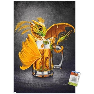 Trends International Stanley Morrison - Beer Dragon Unframed Wall Poster Prints - 1 of 4
