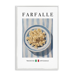 Stupell Industries Traditional Farafalle Pasta Black Framed Giclee Art - 1 of 4