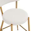 NicBex 25" Teddy Fabric Bar Stools Set of 2/4,Counter Height Bar Stools with Metal Base,Kitchen Island Stools for Dining & Living Room - 4 of 4