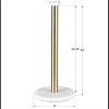 happimess Avery Modern Classic Metal with Non Slip Weighted Marble Base Paper Towel Holder - 4 of 4