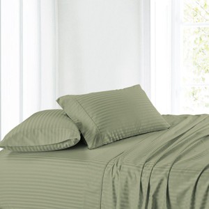 Egyptian Linens 100% Cotton Sheet Set - Striped 300 Thread Count - 1 of 4