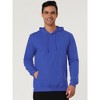 Lars Amadeus Men's Long Sleeves Solid Drawstring Pullover Hoodie Sweatshirt - 2 of 4