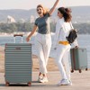 Whisen 5-Piece ABS Luggage Set with 3 Different Size Front Opening Suitcases and 2 Toiletry Bags, USB Port, Cup Holder, TSA Lock - 2 of 4