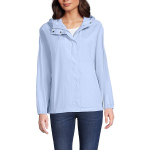 Lands' End Women's Packable Water Resistant UPF 50 Windbreaker Jacket - 1 of 4