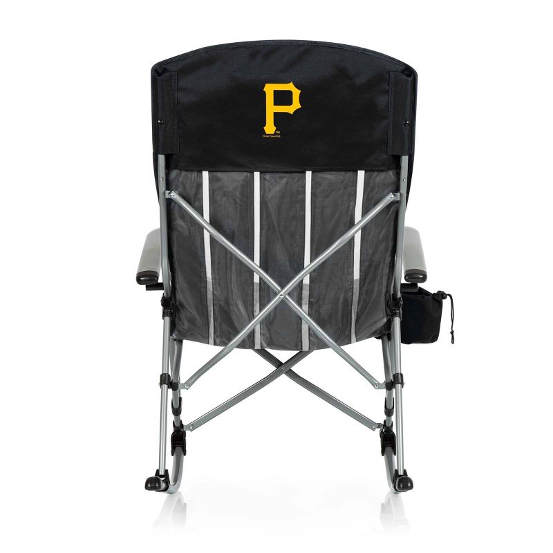 MLB Pittsburgh Pirates Outdoor Rocking Camp Chair - Black, 3 of 7