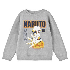 Naruto High Five Youth Athletic Gray Graphic Crew Neck Sweatshirt - 1 of 2