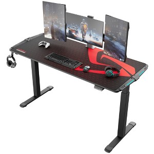 Gaming Standing Desk with RGB Lighting,65" W x 27.5" D x 29'' - 48.5" H - 1 of 4