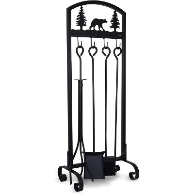 attop Fireplace Tools Set 30.5 inch Christmas Animals Pattern 5 Pieces