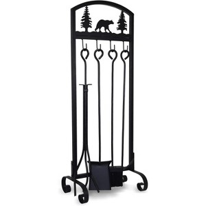attop Fireplace Tools Set 30.5 inch Christmas Animals Pattern 5 Pieces - 1 of 4
