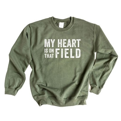 Simply Sage Market Women's Graphic Sweatshirt My Heart Is On The Field