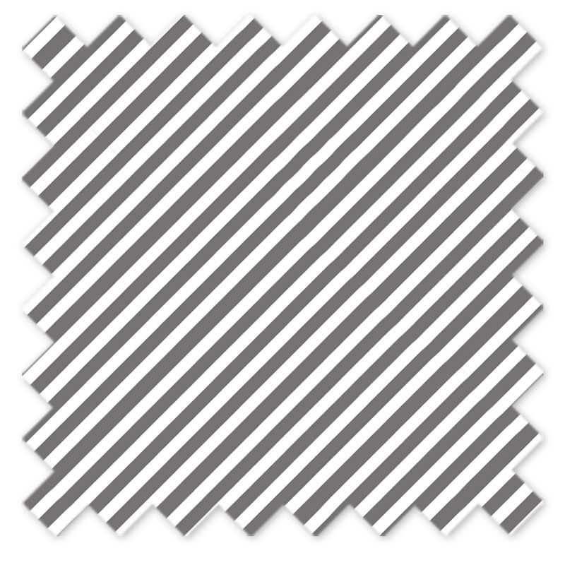 Bacati - Love Grey Warp Stripes Cotton Printed Single Window Curtain Panel, 5 of 6