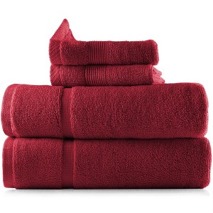 Hearth & Harbor 100% Cotton Towel Sets for Body and Face - 1 of 4