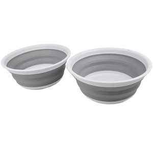 SAMMART 7.5L (1.98 Gallon) Collapsible Wash Tub - Foldable Dish Tub Set of 2 - 1 of 4