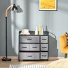 Yukimo 31.5" Dark Gray 7-Drawer Fabric Dresser, Storage Chest with Steel Frame and Wooden Top for Bedroom and Hallway - 4 of 4