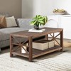 47 Inch Modern Coffee Table with Storage Shelf, Farmhouse Rectangle Living Room Center Table for Small Spaces - 2 of 4