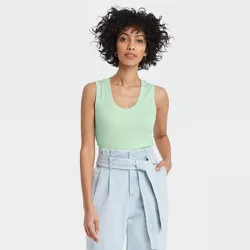 Women's Slim Fit Tank Top - A New Day™ Light Green XS