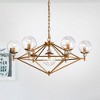 30" x 30" x 48" Paulita Ceiling Light with Glass Shade Gold - Warehouse Of Tiffany: ETL Listed, Adjustable Height - 3 of 3