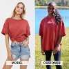 EXLURA Womens Summer Oversized T Shirts Casual Short Sleeve Loose Maternity Tops Crewneck Tunic Plus Gym Workout Top - 3 of 4