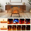 ZAFRO Electric Fireplace Heater 17" , Different Flame Effects, Adjustable Brightness and Heating Mode, Overheating Safe Design - 3 of 4