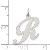 Black Bow Jewelry Sterling Silver, Ella Collection, LG Fancy Script Initial R Pendant - 4 of 4