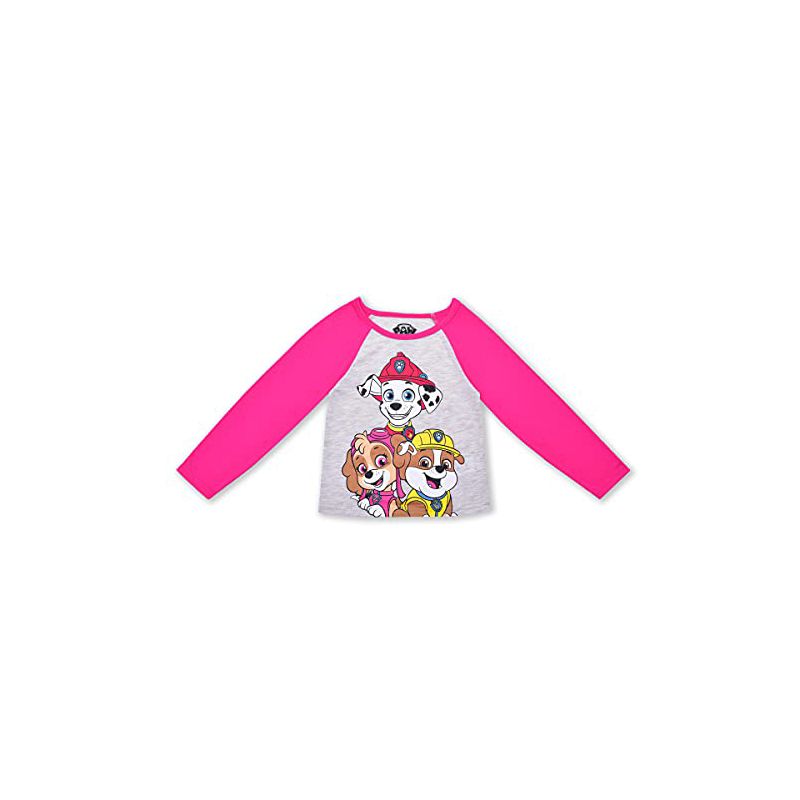 Nickelodeon Girl's Paw Patrol 2 Pack Casual Active Wear Coordinates, Graphic Printed Long Sleeve Shirt and Joggers Set for kids, 4 of 6