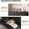 Garvee Stylish 6-Drawer Bedroom Dresser – 53-Inch Modern Chest with Elegant Metal Legs & Ample Storage for Bedroom, Living Room - 3 of 4
