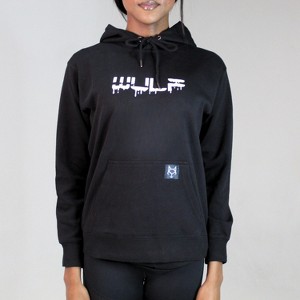 Women's Hoodie Black with Drip Logo - 1 of 3