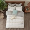 Sapphtopaz Comforter Set Boho Style Striped Printed with Tassels Cotton Comforter 3 Piece 1 Quilt, 2 Pillow Shams - 3 of 4
