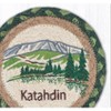 Earth Rugs Katahdin Round Coaster – 7"x7" Braided Jute with Mountain Scene, Rustic Nature-Inspired Table Accent - 2 of 3