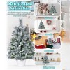 SEVOBAL Artificial Trees Tabletop Christmas Tree with Eucalyptus Accents Lightly Flocked for Holiday Decor, Green, 17.5"*17"*24" - 2 of 4