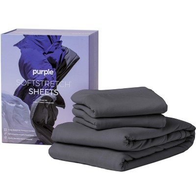 Purple SoftStretch Sheets, Silky-Soft Stretch with Cooling, Moisture-Wicking, Temperature Control