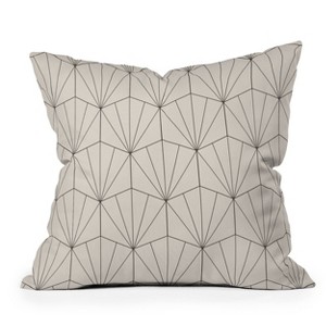 18"x18" Deny Designs Color Poems Gisela Square Outdoor Throw Pillow Black/Cream: Abstract Design, Polyester Fill - 1 of 4