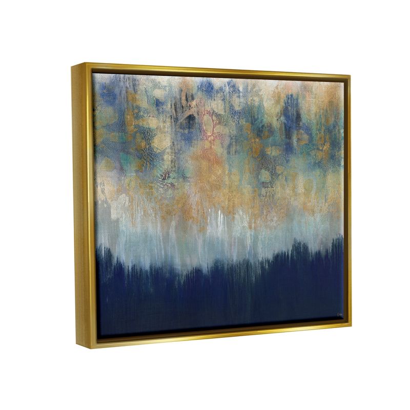 Stupell Industries Abstract Gold Blue Textured Surface Painting, 4 of 7