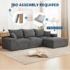 110" Modular Sectional Sofa, L-Shaped Cloud Couch with Chaise Lounge, Boneless Deep Seat Sofa for Living Room - 3 of 4