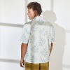 Campus Sutra Men Men's Ivory White Faded Foliage Oversized Shirt - 4 of 4