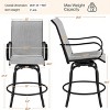 Yaheetech Outdoor Swivel Bar Stools Patio Bistro Chairs with High Back and Armrest - 3 of 4