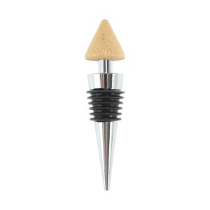 Unique Bargains Wine Stopper Aluminum Alloy TPR Wood 3.94"x0.79"x0.79" 1 Pc - 1 of 3
