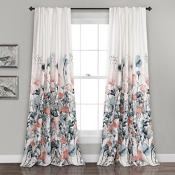 Poppy Garden Room Darkening Window Curtain Panels Set Lush Decor