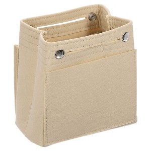 Unique Bargains Portable Makeup Bags and Organizers Encrypted Felt Purse Insert 6.7 x 3.9 x 6.3 Inch - 1 of 4