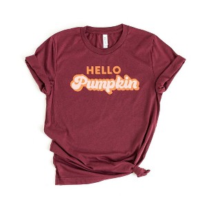 Simply Sage Market Women's Retro Hello Pumpkin Short Sleeve Graphic Tee - 1 of 2