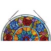 Chloe Lighting Tiffany-Glass Roses Window Panel 22" - 2 of 4